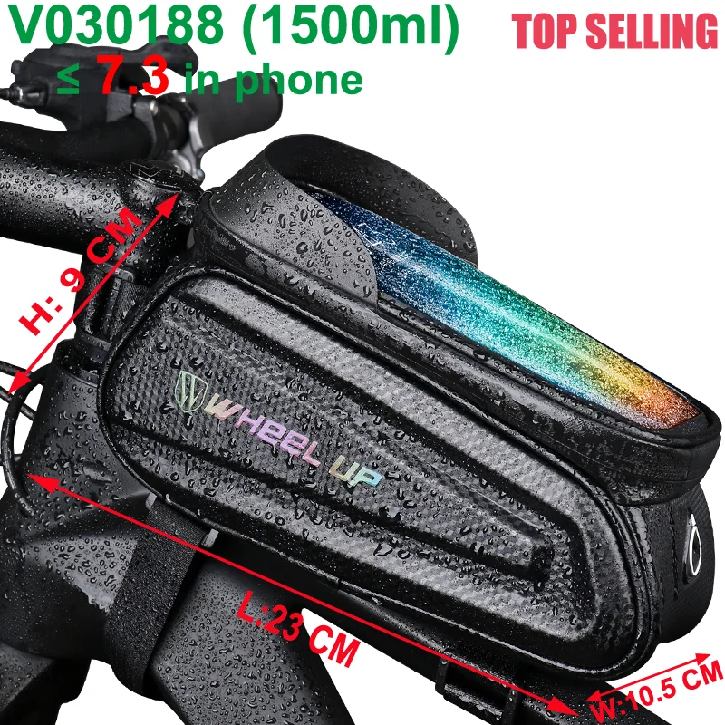 Rainproof Bike Bag Bicycle  Front Cell Phone holder with Touchscreen  Top  Cycli - £84.91 GBP