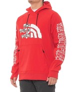 BNWT The North Face Printed Tekno Hoodie, Men, Size L reg, Red - £102.08 GBP