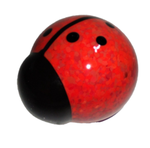 Mini 2 inch Long Art Glass Ladybug Paperweight Signed GGS 00 - $9.50