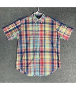 Ralph Lauren Shirt Adult Large Classic Fit Rainbow Plaid Preppy Button U... - £33.76 GBP