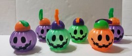 2004 6 Pc Pumpkin 9oz Drink Cups Jack O Lantern Halloween Container Cool... - $23.15