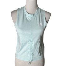 Adidas Loose Fit Tank Top Green Front Cinch White Logo Women&#39;s Size XS NEW - £14.20 GBP