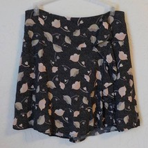 Loft Floral Mini Skirt women size 4 Blue Pink Flowy Rayon Ruffle Lined Z... - £8.16 GBP