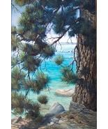 Lake Tahoe Ponderosa Pine Landscape Original Oil Painting By Irene Liver... - £1,573.25 GBP