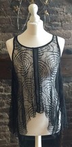 goth/punk/rock chic Silence + Noise Black Cobweb Vest, Medium (approx size10-12) - $25.26