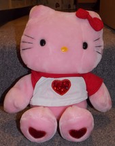 Hello Kitty Pink Valentine Hearts 12 inch Plush Stuffed Toy - $49.99