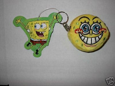 SpongeBob Squarepants Plush  Coin Purse Keychain---New