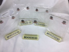 Five COLLECTIBLE MOOSEHEAD CANADIAN LAGER BEER ACRYLIC TABLE TOP CARD DI... - $49.49