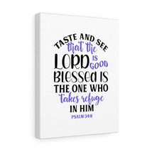  Psalm 34:8 Blessed Is The One Bible Verse Canvas Christian Wall - £57.10 GBP+