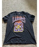 NBA Ultra Game LA Lakers LeBron James Black Crew Neck Shirt Flames #23 S... - €21,47 EUR