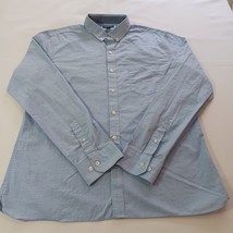 Van Heusen Never Tuck Men&#39;s Blue Cotton Blend Button Down Collar Shirt S... - $16.82