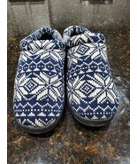 Club Room Blue &amp; White Memory Foam Closed Toe Slip On Hoodback Clog Slip... - $38.29 CAD