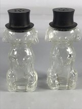 Begging Puppy Dog Perfume Cologne Bottles VTG Pair w Screw On Top Hats J... - £14.67 GBP