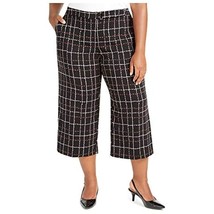 MSRP $85 Alfani Womens Plus Printed Belted Culottes Black Size 24W - £10.18 GBP