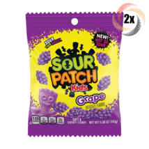 2x Bags Sour Patch Kids Grape Flavor Soft &amp; Chewy Gummy Candy | 5oz - £9.04 GBP