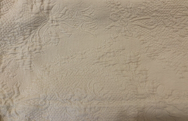 Sferra Bros Cream Pillow Shams Scalloped Cotton Matelassé Beige Boudoir ... - £73.36 GBP