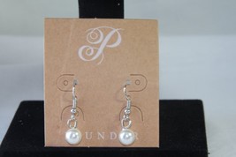 Plunder Earrings (New) White Bead Earrings - 1&quot; Drop - £7.30 GBP