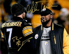 Ben Roethlisberger Mike Tomlin Signed Photo 8X10 Rp Autographed Reprint Steelers - £15.72 GBP