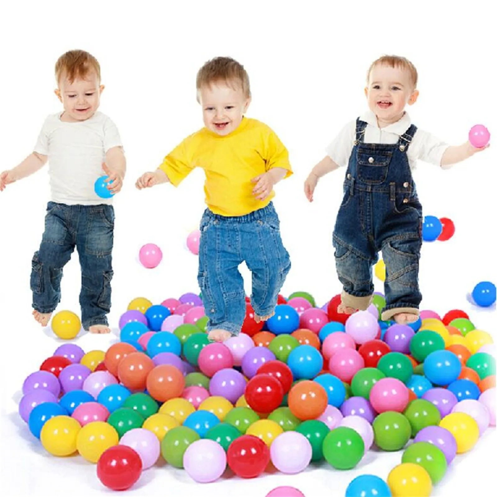 100PCS Outdoor Sport Ball Colorful Soft Water Swim Pool Ocean Wave Ball Baby - £30.21 GBP+