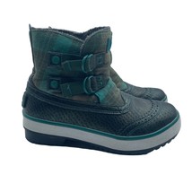 UGG Marais Waterproof Ankle Boot Green Plaid Straps Lined Womens Size 5 - £42.63 GBP