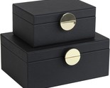 Hofferruffer Faux-Leather Jewelry Boxes, Elegantly Designed Storage Boxe... - $44.94