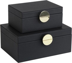 Hofferruffer Faux-Leather Jewelry Boxes, Elegantly Designed Storage Boxes With - £35.35 GBP