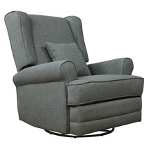 Evolur Melbourne Upholstered Seating Wing Back Glider Swivel,, Easy To Clean - £311.74 GBP