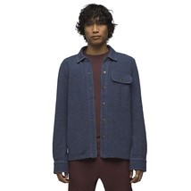 Men&#39;s PrAna IncrediWool Overshirt Snap up Shirt Small Stormy Night Heather - $65.45