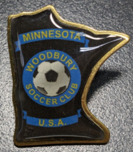Woodbury Soccer Club - Minnesota - Black &amp; Blue - Backpack Hat Lapel Pin - £11.86 GBP