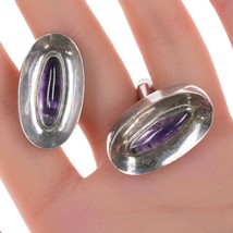 Antonio Pineda (1919-2009) Taxco Modernist Sterling Amethyst cufflinks - £239.51 GBP