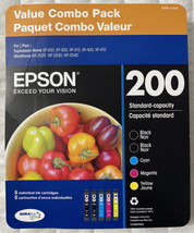 Epson 200 Black Cyan Magenta Yellow Ink Value Pack T2001-5-SVH Exp 2026 ... - $39.98
