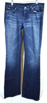 7 For All Mankind Seven Womens Blue Jeans 29 Dark Wash Straight Leg - £38.44 GBP