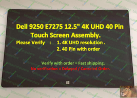 OEM Dell XPS 9250 Latitude 7275 LCD 4K UHD 3840x2160 Touch Screen HGMJ6 - £66.43 GBP