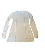 RALPH LAUREN Cream Stretch Modal Ultra Fine Knit Layers Crew Neck Top XS - $605.17 MXN