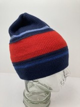 Vintage Smiley Ski Hat Blue Red Color Block 100% Wool Sparks Nevada Exce... - £23.35 GBP