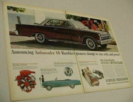 1964 Print Ad The 1965 Rambler Ambassador 990 2-Door American Motors - £10.97 GBP