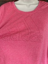 Adidas Crop Top Medium Short Sleeve Shirt Stretch Gym Work Out Fitness A... - £6.83 GBP