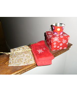 Christmas themed set of boxes, towel, tin and bag - £4.72 GBP