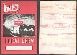 Bush Cloth OTTO Local Crew Pass from 1997 Razorblade Suitcase Tour. - £3.19 GBP
