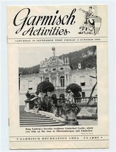Garmisch Activities Booklet &amp; Mess Sales Slip US Army Recreation Area 1959 - £21.79 GBP