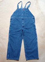 Dickies Blue Denim Jean Pant Workwear Bib Overalls - Size 50x30 - $34.95