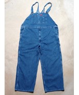 Dickies Blue Denim Jean Pant Workwear Bib Overalls - Size 50x30 - $47.80 CAD