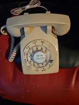 Vintage Bell System Western Electric Beige 1970&#39;s Rotary Desk Phone Tele... - $49.45