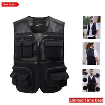Casual Men's Outdoor Safari Vest - Sleeveless &amp; Functional for Summer Ac... - $56.38
