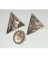 Fritch Brothers Sterling Silver 1-3/8&quot; Hand engraved Collar Tips &amp; Scarf... - $6,209.35 MXN