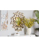 Marlys Modern Antique Goldleaf Metal Bubble Accent Wall Mirror  - $4,017.88 MXN