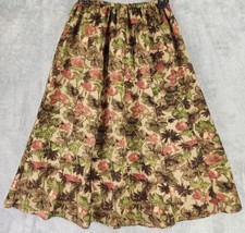 Womens Skirt S/M Multicolor Floral Cottagecore Country 70s Vintage Lined... - £35.80 GBP