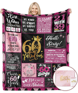 60Th Birthday Gifts for Women, 1965 Blanket with Gift Box, Gifts for 60 ... - $713.33 MXN