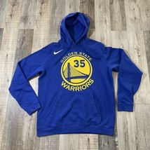 Nike NBA Golden State Warriors Hoodie Sweatshirt Blue Yellow Sz L - #35 Kevin D - £38.45 GBP