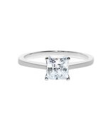 14k White Gold 1ct Princess Diamonette CZ CZ Solitaire Ring Size 6.5 - $345.00